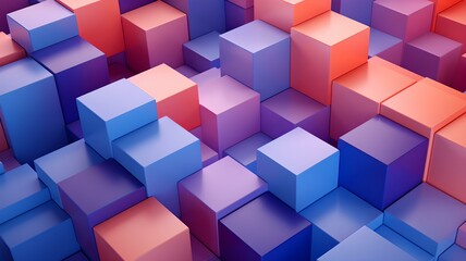 Obraz premium Innovative Data Design: Vibrant Boxes Symbolizing Digital Advancement