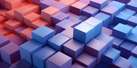 Obraz premium Dynamic Data Flow: Colorful Boxes Representing Digital Connectivity