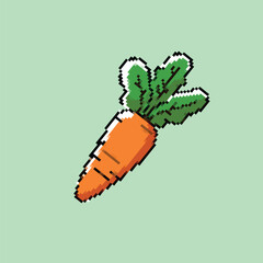 Pixel art carrot