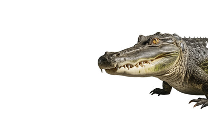 Obraz premium Realistic crocodile cutout. Isolated alligator on transparent background