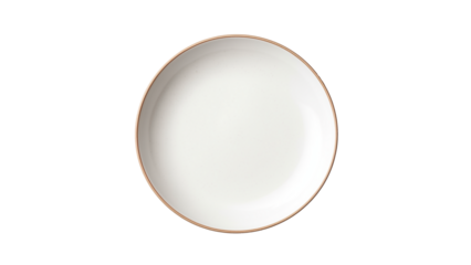 Round plate cutout. Isolated round plate on transparent background