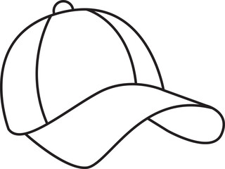 Baseball Cap Line Illustration
