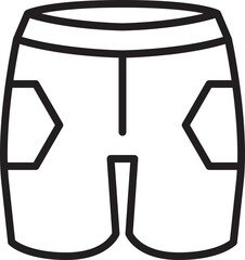 Short Pant Line Icon