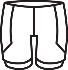 Short Pant Line Icon
