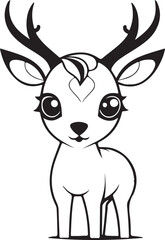 Deer cartoon Illustration 