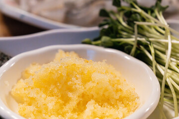 capelin roe and horseradish