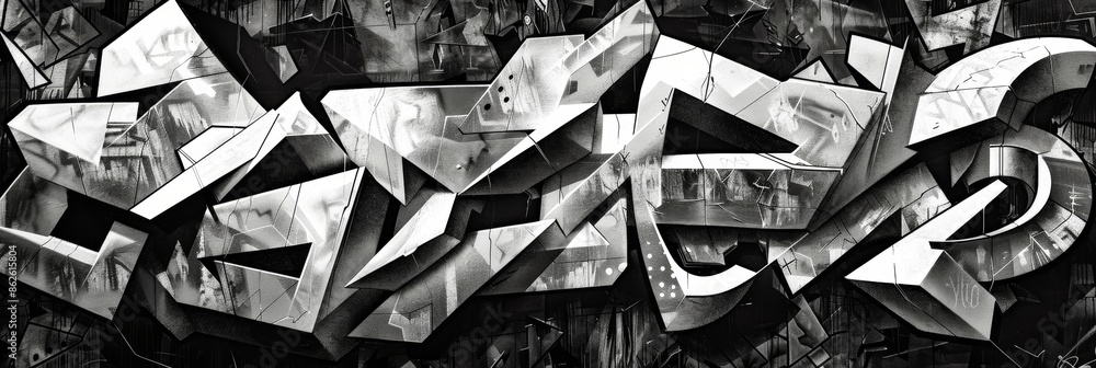 Poster jagged jagged letters curve and intersect in a chaotic yet mesmerizing display representing the vibr