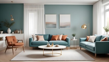 Photo interior modern design room 3d illustration