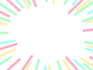 背景素材で使えるカラフルポップでかわいいおしゃれなフレームイラスト