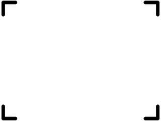 素材で使えるモノクロシンプル四角フレーム