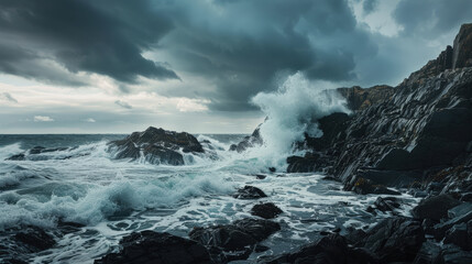 Obraz premium Stormy Coastal Evening 