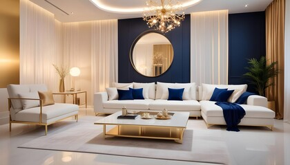 Photo interior modern design room 3d illustration