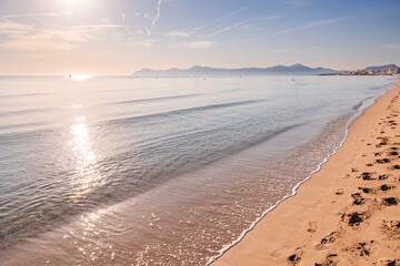 sunset on the beach