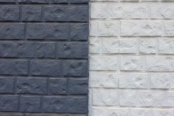 Background - black and white concrete brick veneer wall