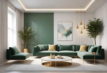 Fototapeta premium Photo interior modern design room 3d illustration