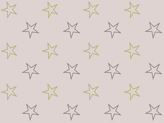 Stars pattern without borders. Hand drawing. Textile, background, design. Light background.