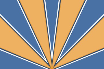 Yellow light cartoon background on blue background