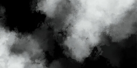 Black, White empty space. Burnt rough. Smoke isolated ethereal dreaming portrait, smoke cloudy blurred photo. Fog or Smoke on black Background. Gray Black background of smoke vape cumulus clouds.