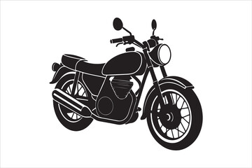 Obraz premium Motorcycle Silhouette Victor Art Created with AI Technology 