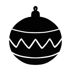 black and white christmas ball