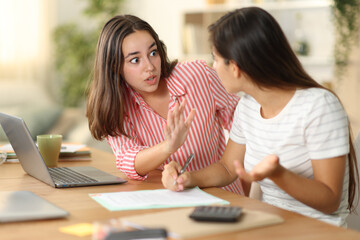 Tele worker avoiding to a colleague to signing contract