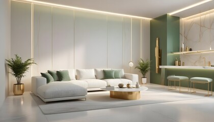 Photo interior modern design room 3d illustration