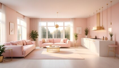 Photo interior modern design room 3d illustration