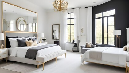 Photo interior modern design room 3d illustration