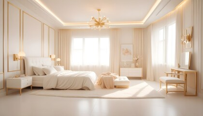 Photo interior modern design room 3d illustration