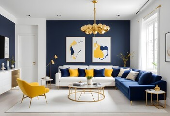 Photo interior modern design room 3d illustration