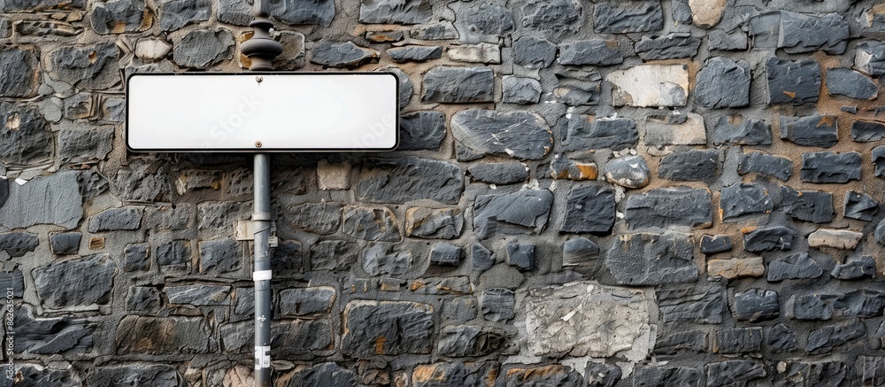Poster street sign with empty surface for text or image, suitable for content insertion, often referred to 