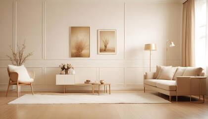 Fototapeta premium Photo interior modern design room 3d illustration