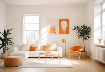 Photo interior modern design room 3d illustration