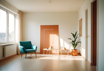 Photo interior modern design room 3d illustration