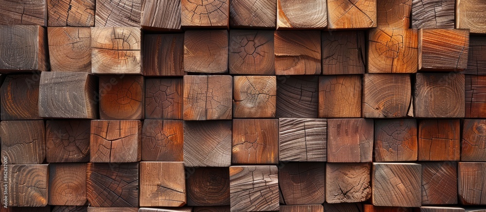 Poster utilize a wooden abstract texture as a natural backdrop or wallpaper design featuring copy space ima