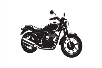 Fototapeta premium Motorcycle Silhouette Victor Art Created with AI Technology 