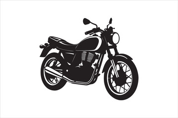 Obraz premium Motorcycle Silhouette Victor Art Created with AI Technology 