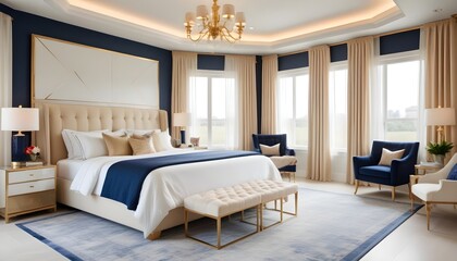 Photo interior modern design room 3d illustration