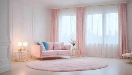 Photo interior modern design room 3d illustration