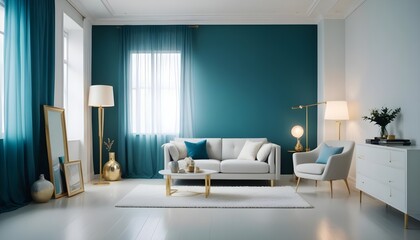 Fototapeta premium Photo interior modern design room 3d illustration