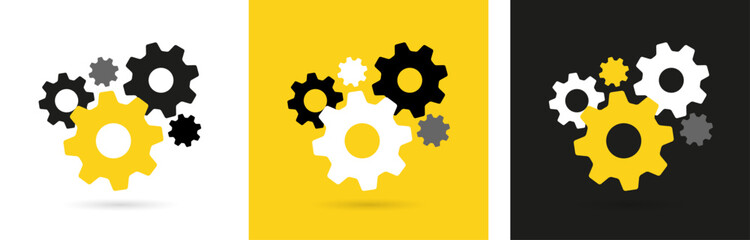 Gears, black and yellow