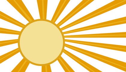 Pop art orange sunshine rays