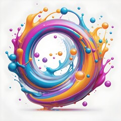 Obraz premium colorful liquid swirl