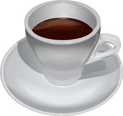 Realistic coffee cup