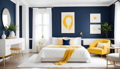 Photo interior modern design room 3d illustration