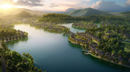 Futuristic city concept - Landscape architecture 