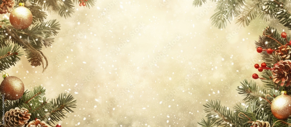 Poster a festive backdrop with a christmas theme and plenty of space for adding text or images - a classic 