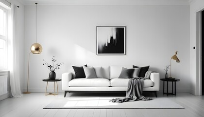 Photo interior modern design room 3d illustration