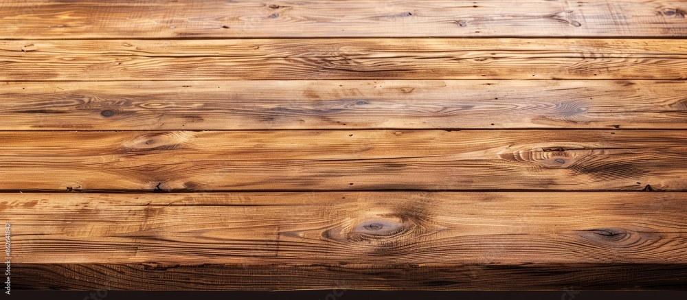 Leinwandbilder empty wooden table from a top view angle with copy space image.