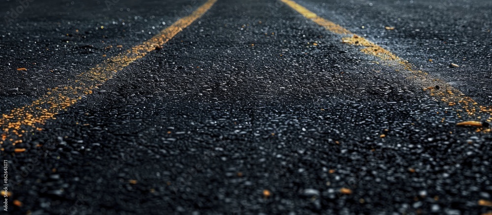 Aufkleber The road surface features an asphalt background with open copy space for images.